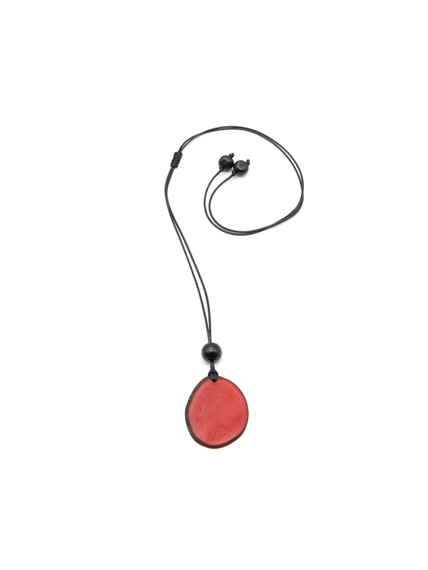 Halskette Laurate Rot - La Tagua Nuss