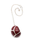 Halskette Plata 35 bordeaux - La Tagua Nuss silber