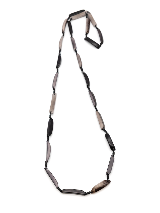 Halskette Astrid Grau - La Tagua Nuss