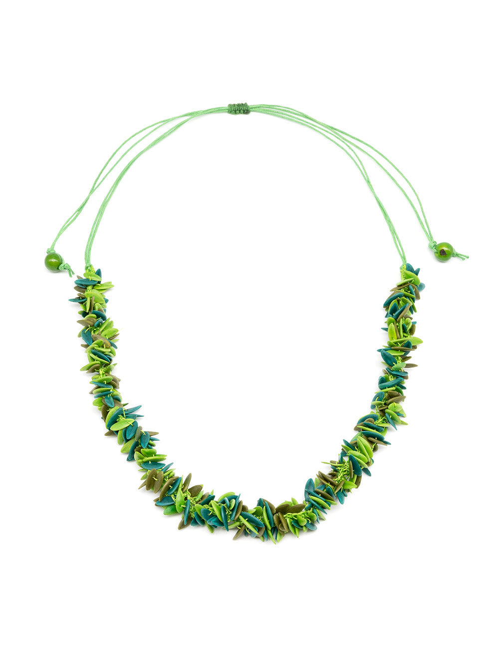 Halskette Trenza Grün - Melonenkerne - La Tagua