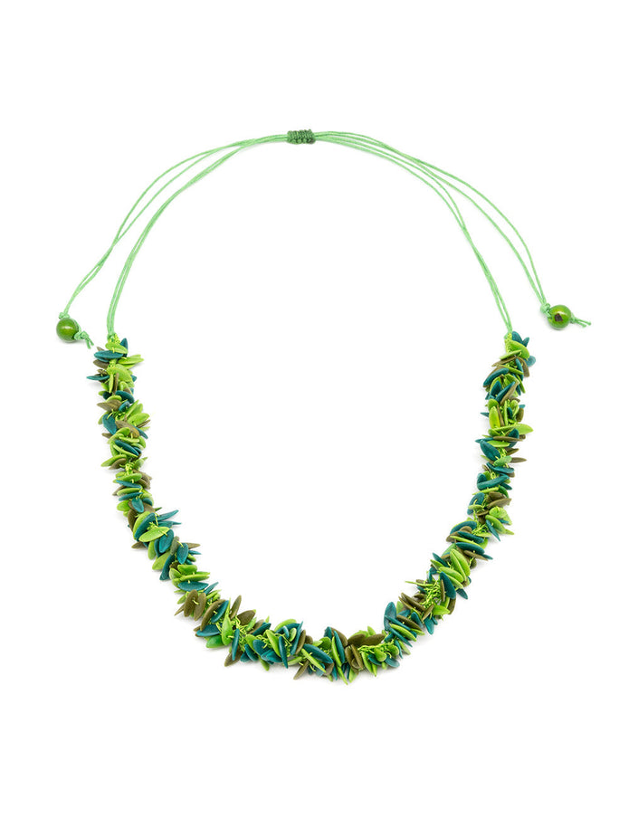 Halskette Trenza Grün - Melonenkerne - La Tagua