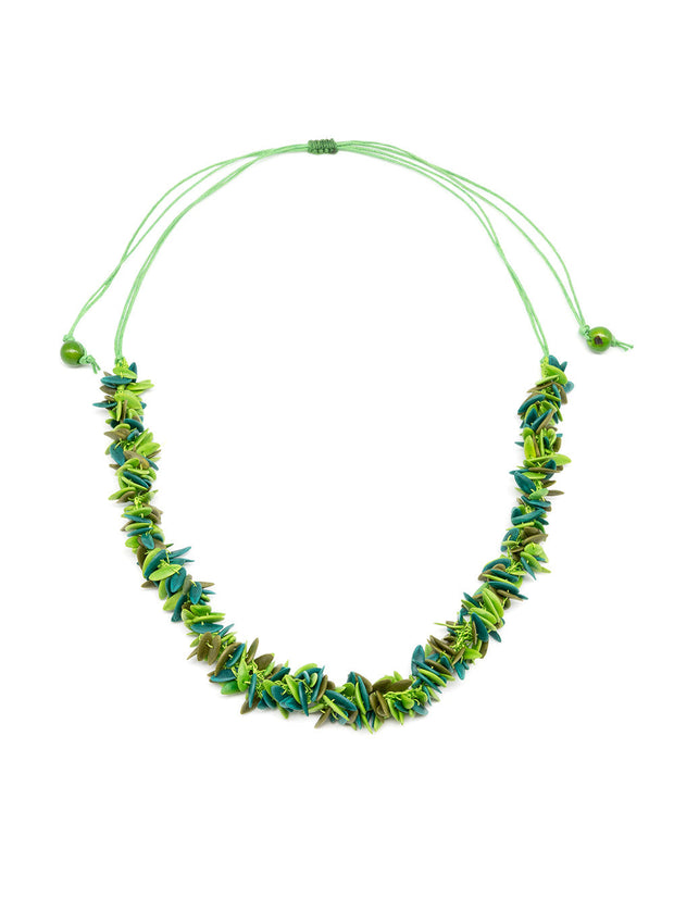 Halskette Trenza Grün - Melonenkerne - La Tagua