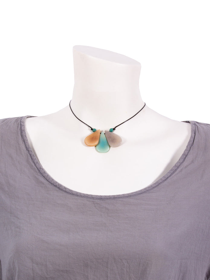 Halskette Lilia Bunt Pastel - La Tagua Nuss
