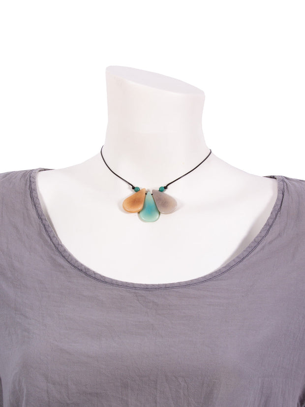 Halskette Lilia Bunt Pastel - La Tagua Nuss