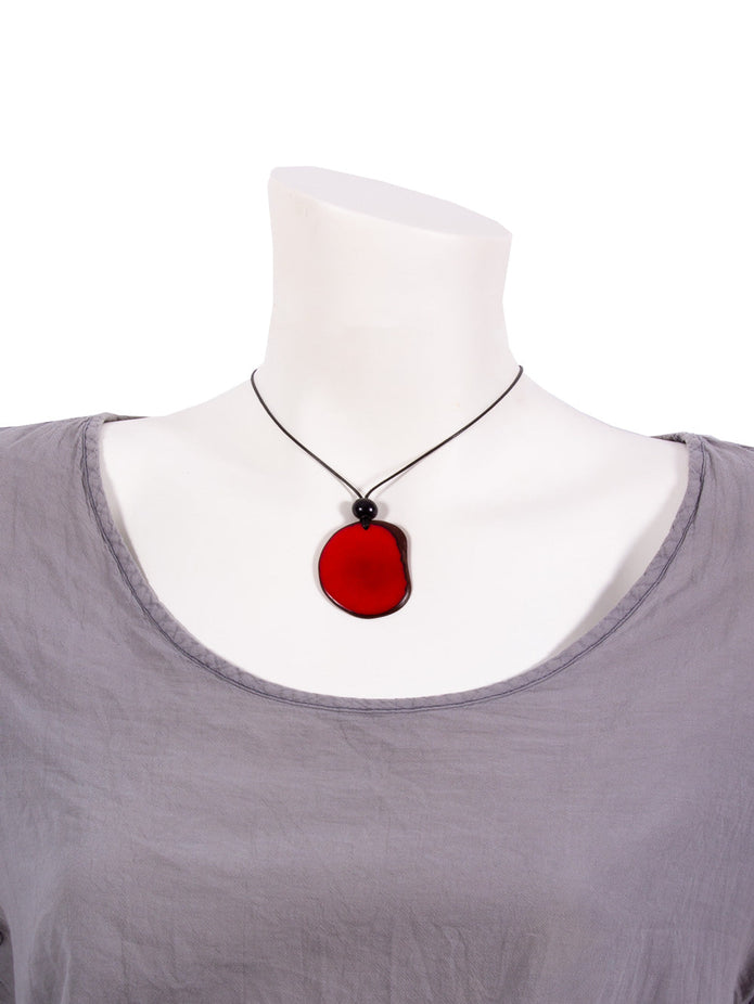 Halskette Laura Rot - La Tagua Nuss