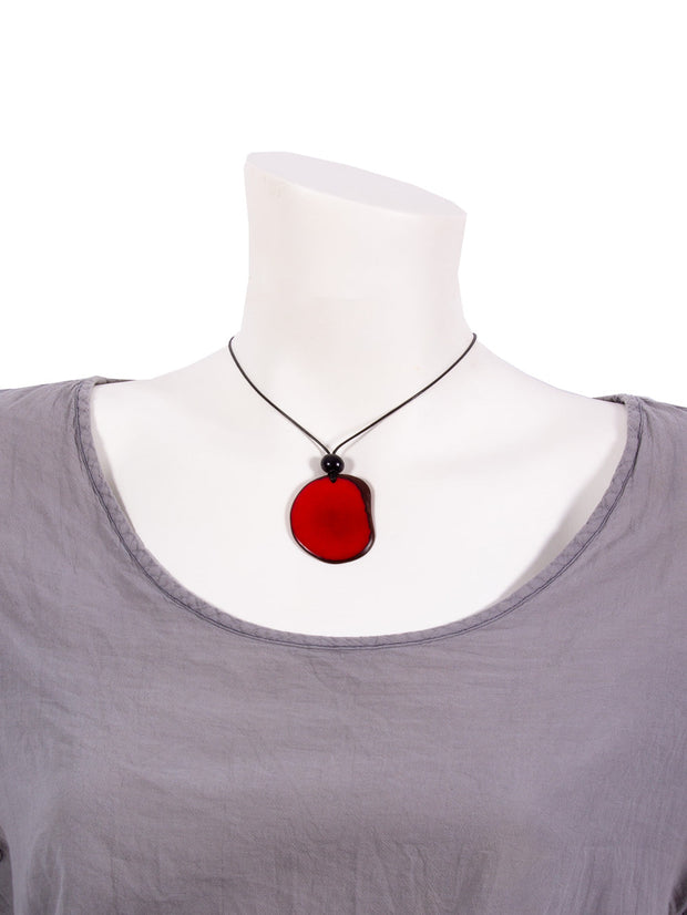 Halskette Laura Rot - La Tagua Nuss