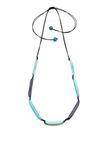 Halskette Astrid Short Blau - La Tagua Nuss