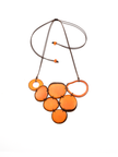 Halskette Clau Orange - La Tagua Nuss