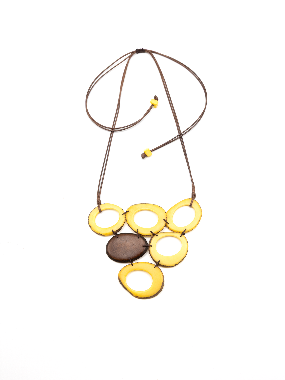 Halskette Claude Beige/Braun - La Tagua Nuss