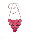 Halskette Claudia Fuchsiarot - La Tagua Nuss