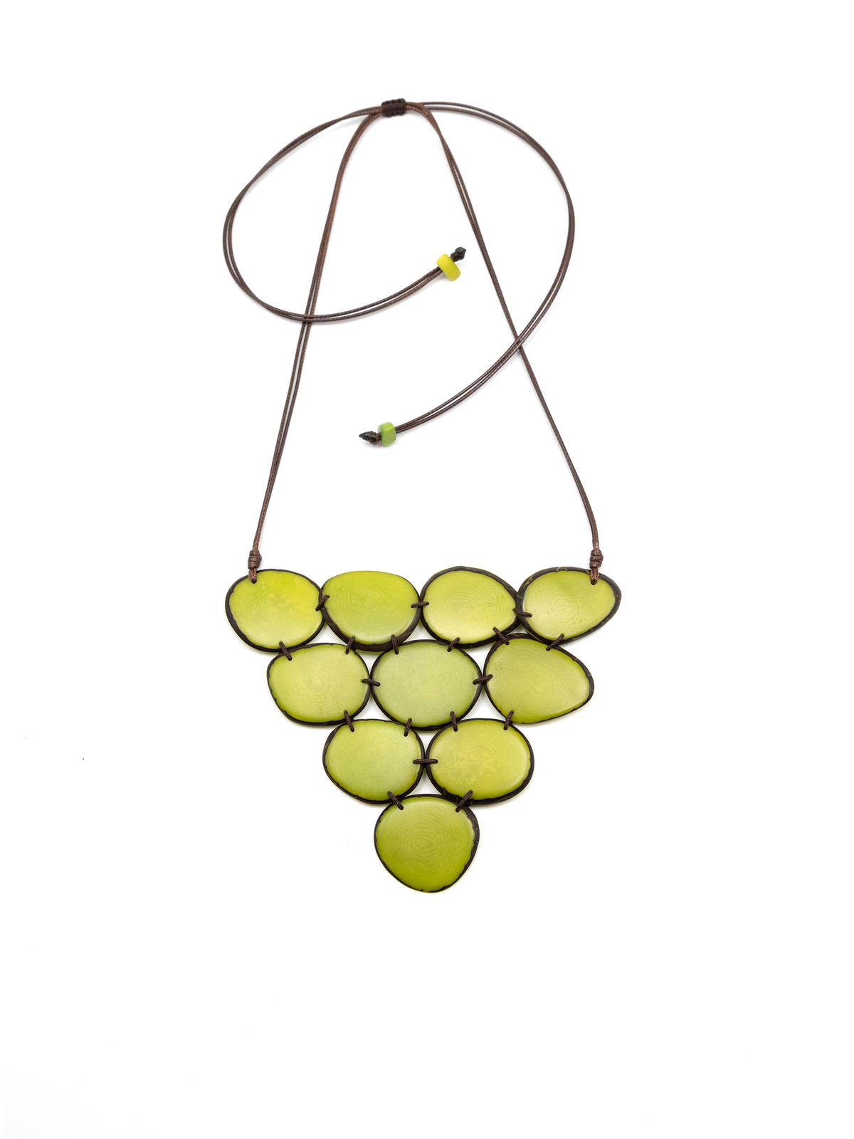 Halskette Claudia Grün - La Tagua Nuss