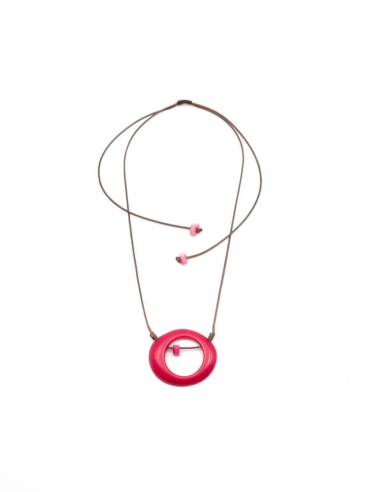 Halskette Ela Fuchsiarot - La Tagua Nuss