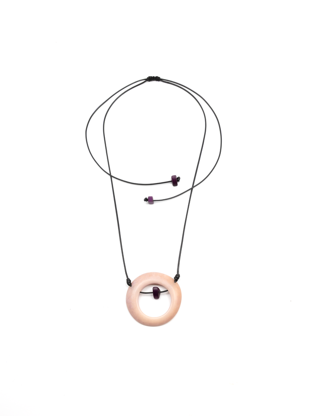 Halskette Ela Rosa - La Tagua Nuss
