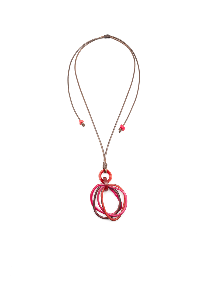 Halskette Lina Rot - La Tagua Nuss