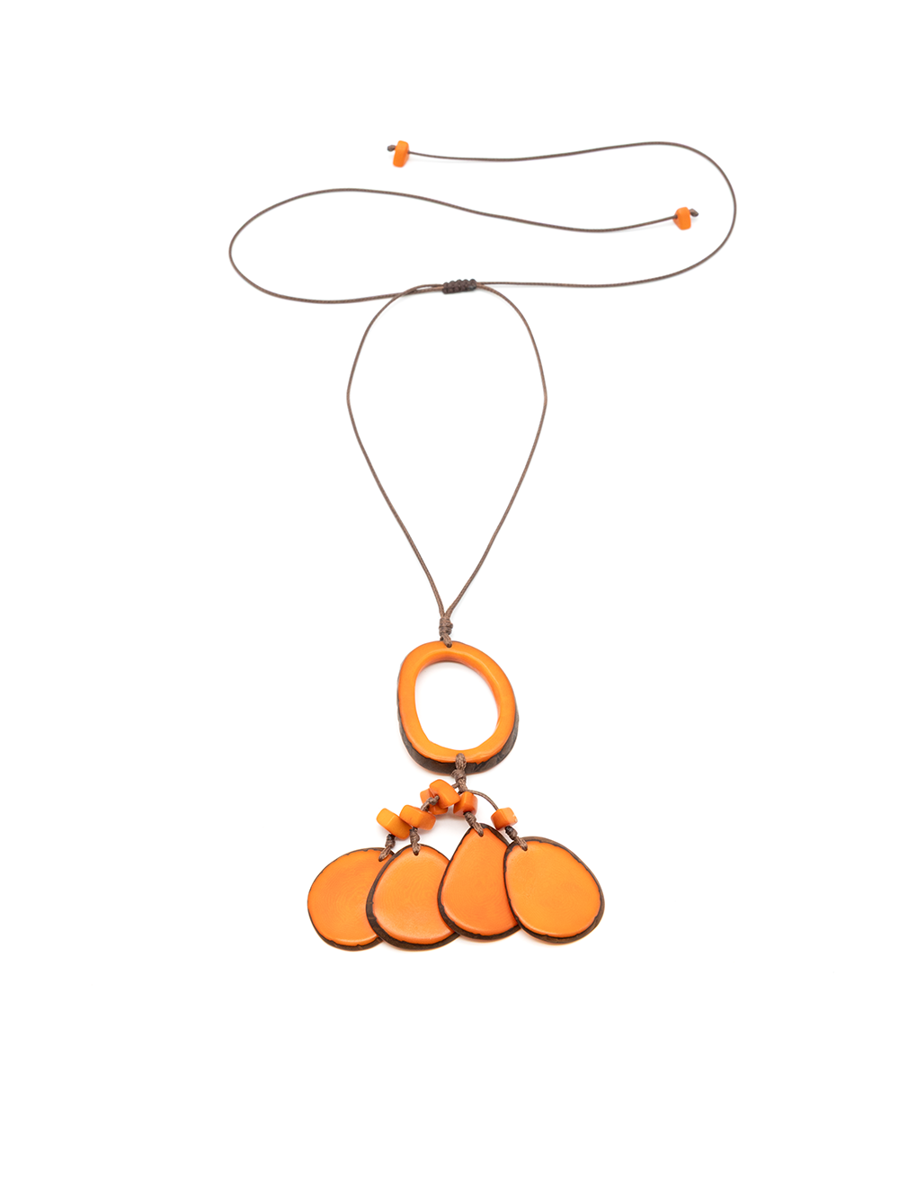 Halskette Moni Orange - La Tagua Nuss