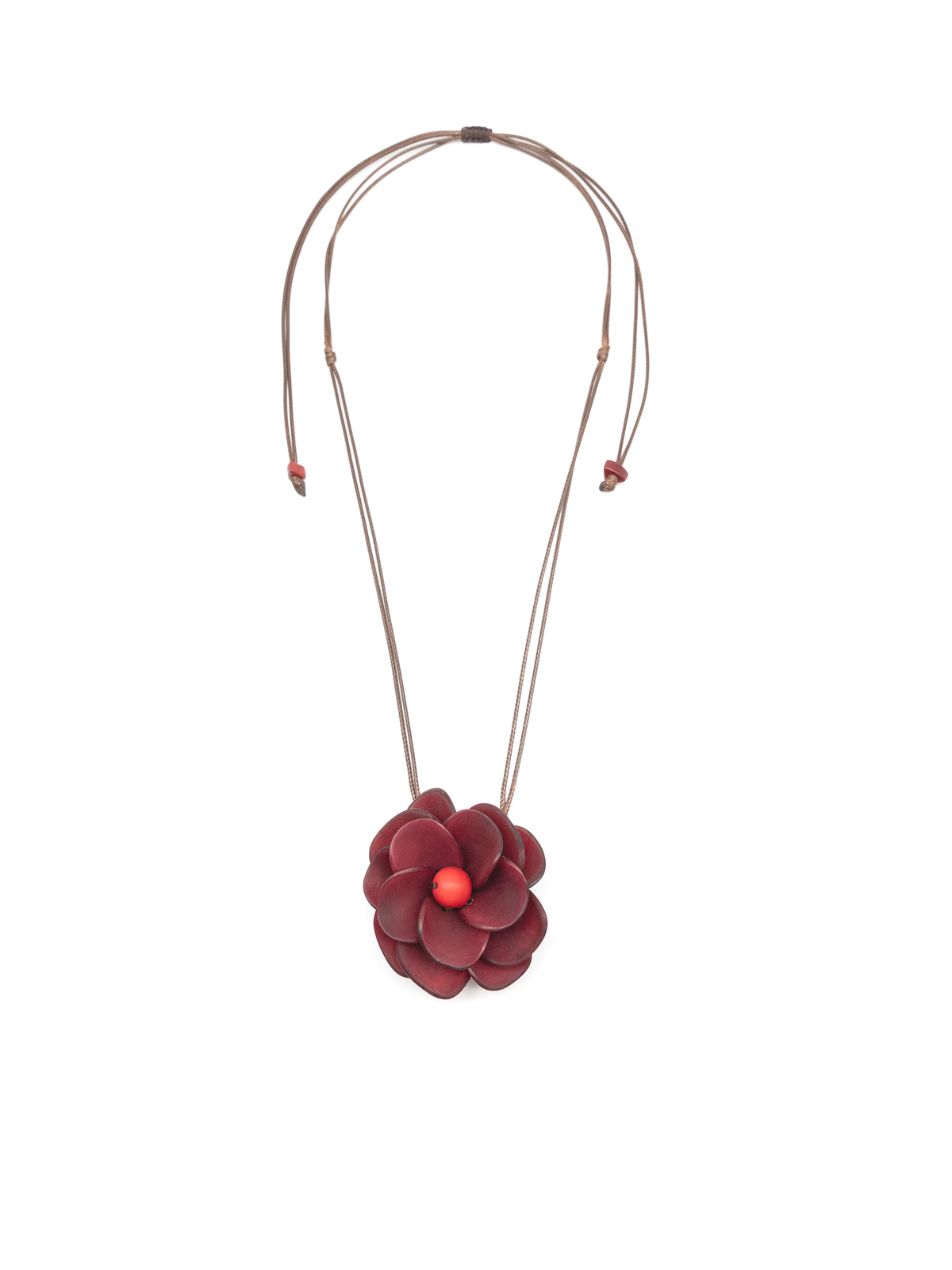 Halskette Rosa Bordeaux - La Tagua Nuss