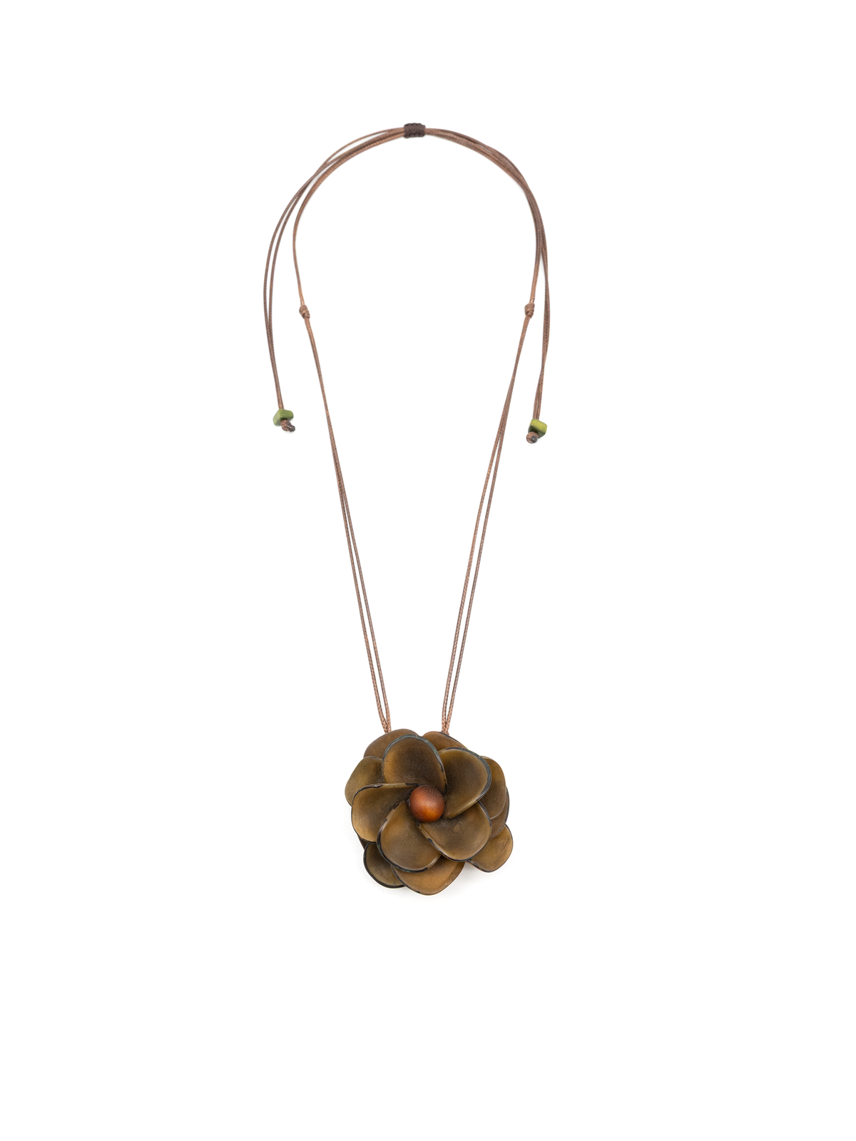 Halskette Rosa Grau/Braun - La Tagua Nuss