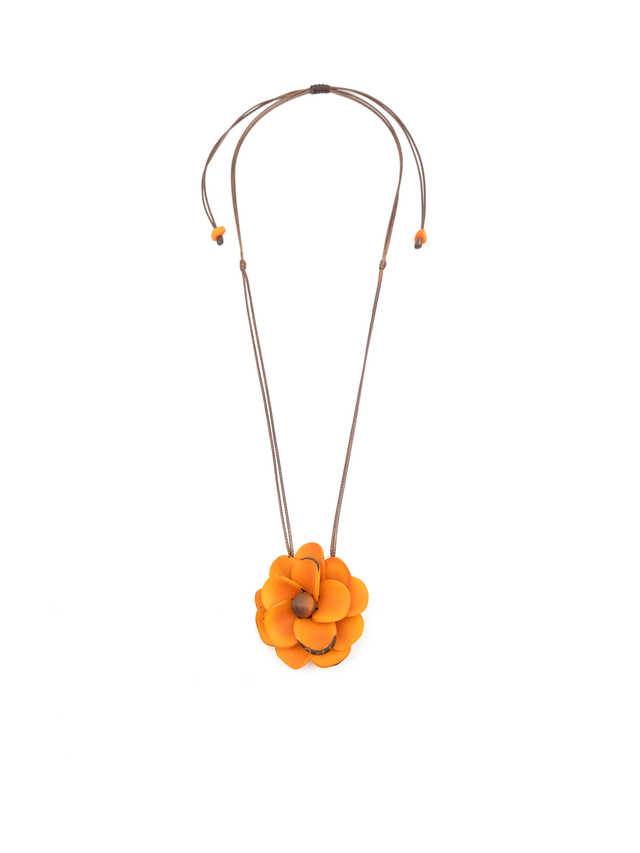 Halskette Rosa Orange - La Tagua Nuss