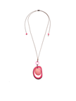 Halskette Saya Fuchsiarot - La Tagua Nuss