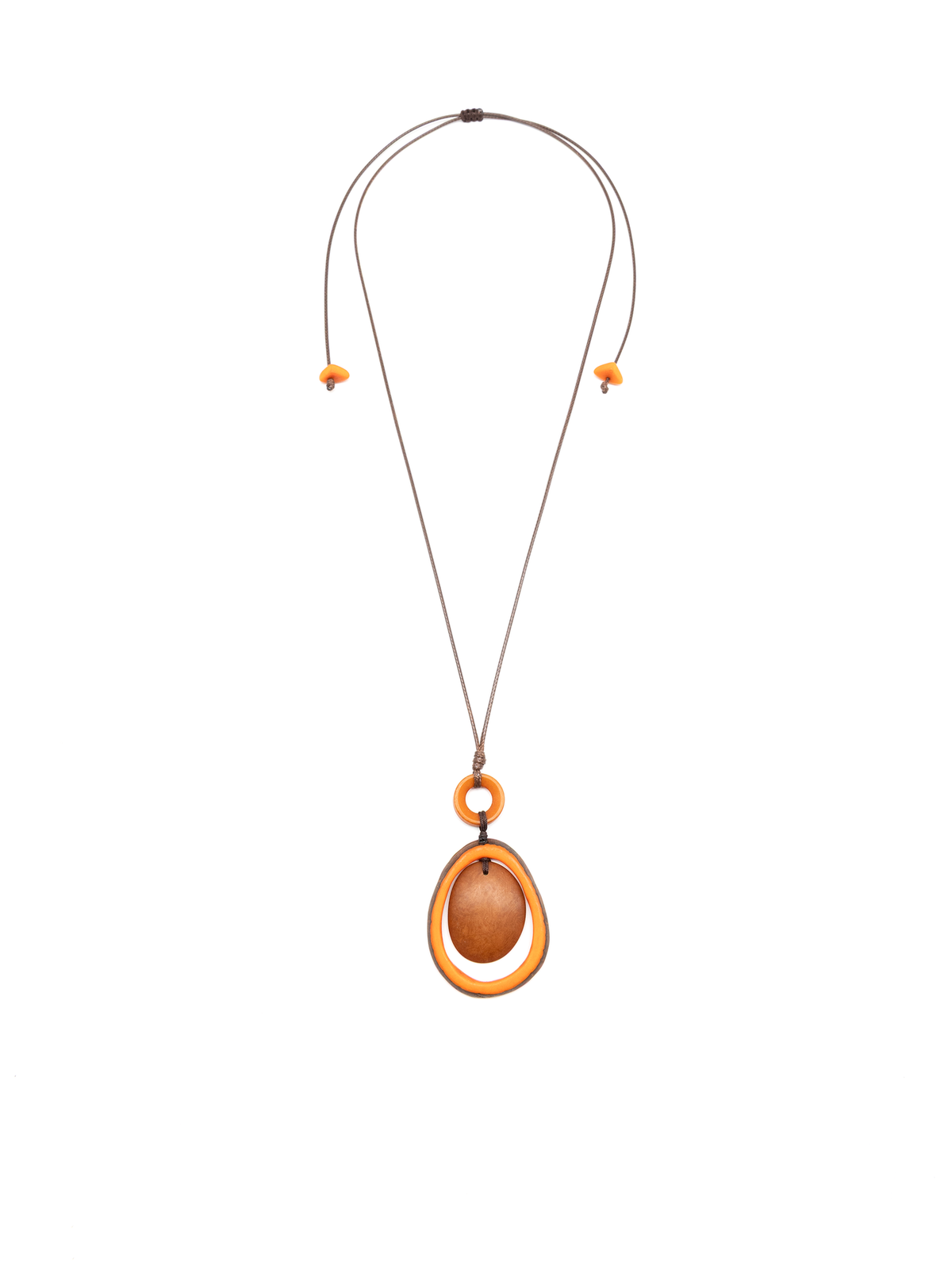 Halskette Saya Orange - La Tagua Nuss