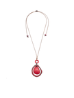 Halskette Saya Rot - La Tagua Nuss