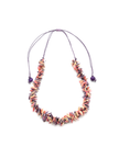 Halskette Trenza Fuchsiarot/Lila/Weiss - Melonenkerne - La Tagua