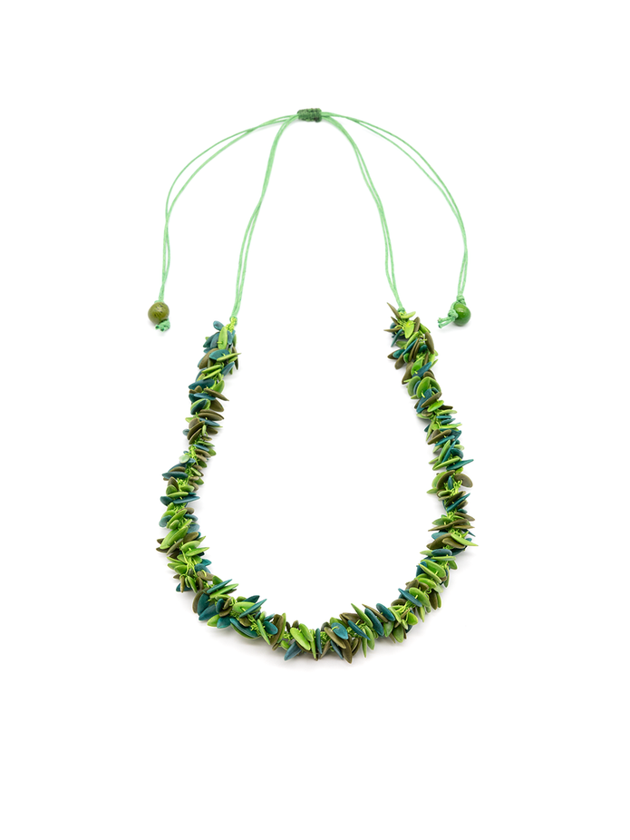 Halskette Trenza Grün - Melonenkerne - La Tagua