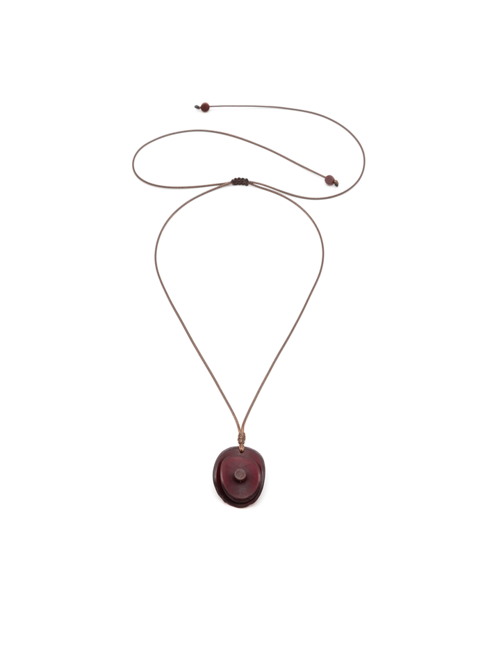 Halskette Zaina Bordeaux - La Tagua Nuss