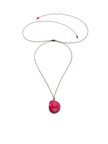 Halskette Zaina Fuchsiarot - La Tagua Nuss