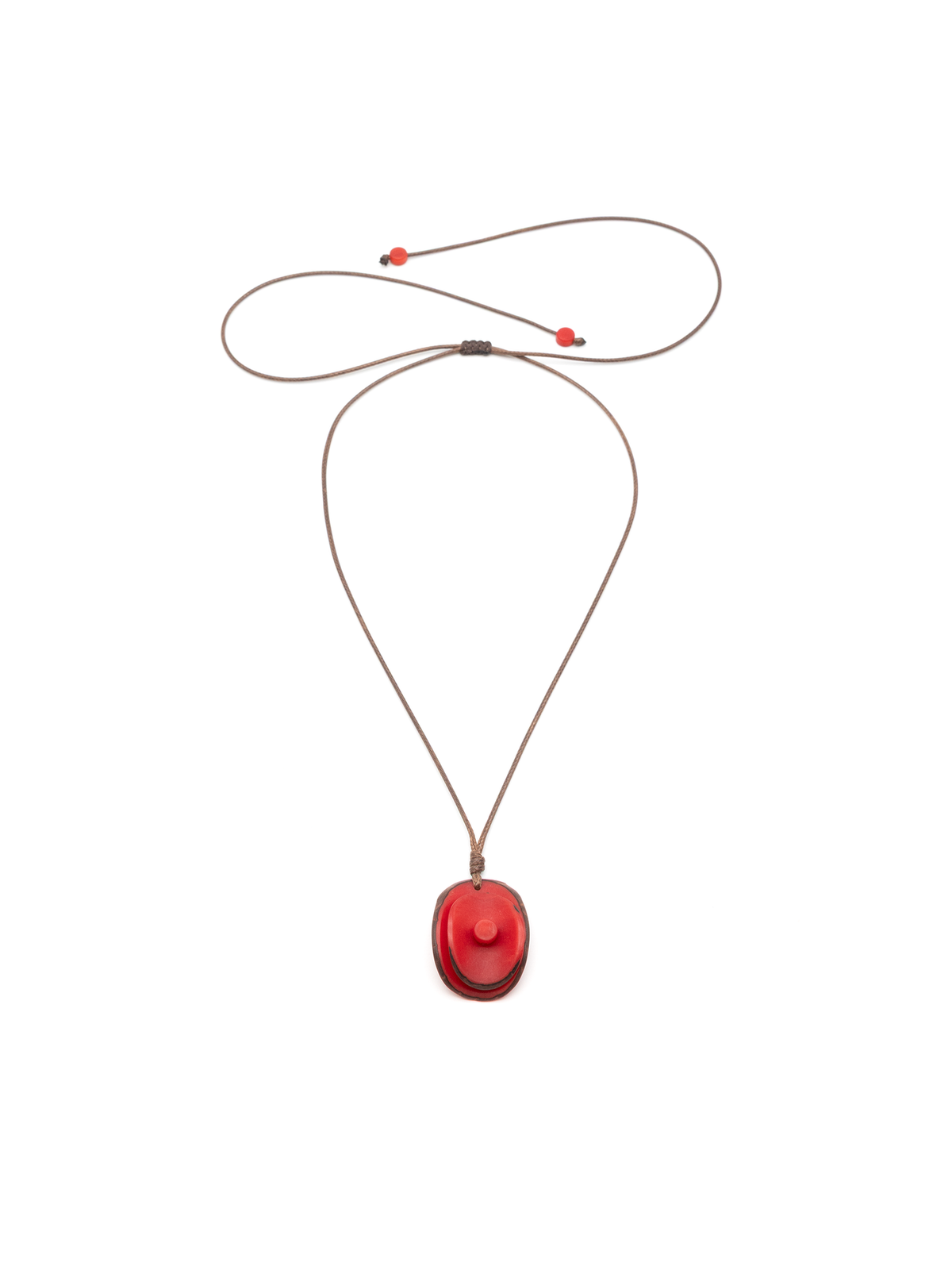 Halskette Zaina Rot - La Tagua Nuss