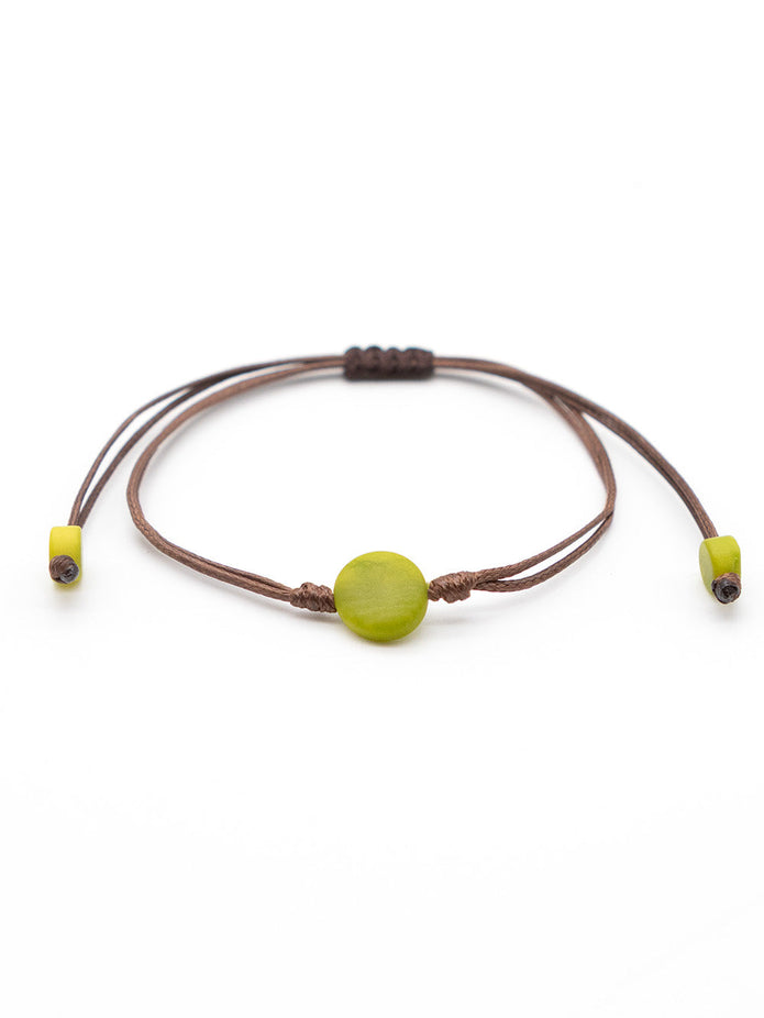 Armband Topu Grün - La Tagua Nuss