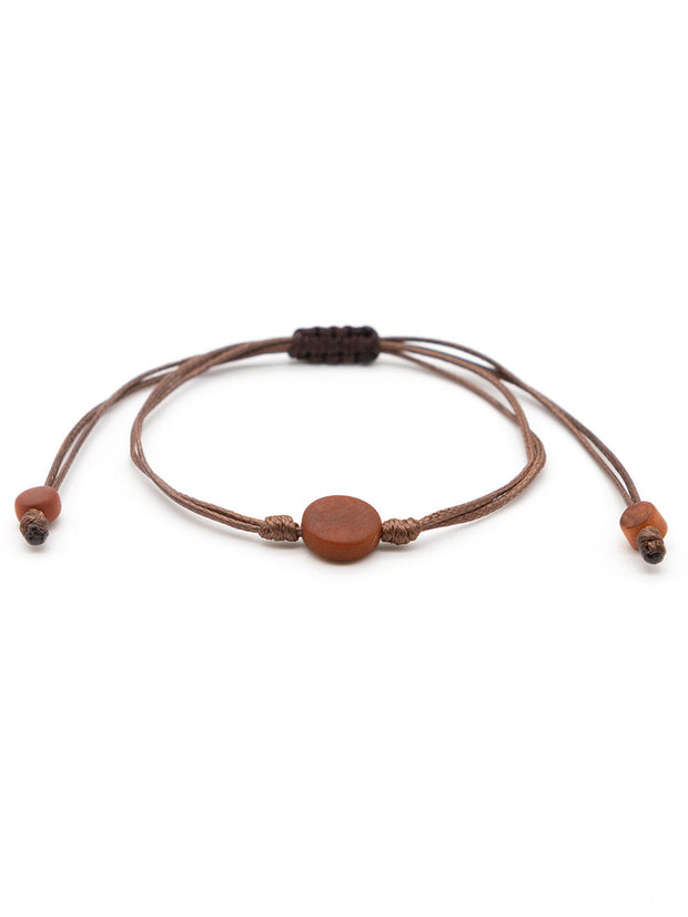 Armband Topu Braun - La Tagua Nuss