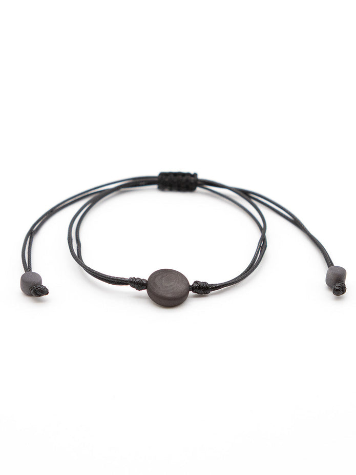 Armband Topu Dunkelgrau - La Tagua Nuss
