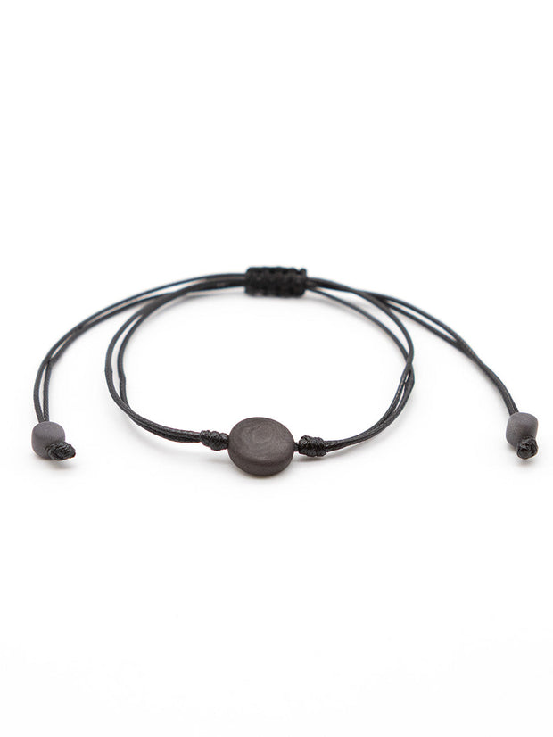 Armband Topu Dunkelgrau - La Tagua Nuss