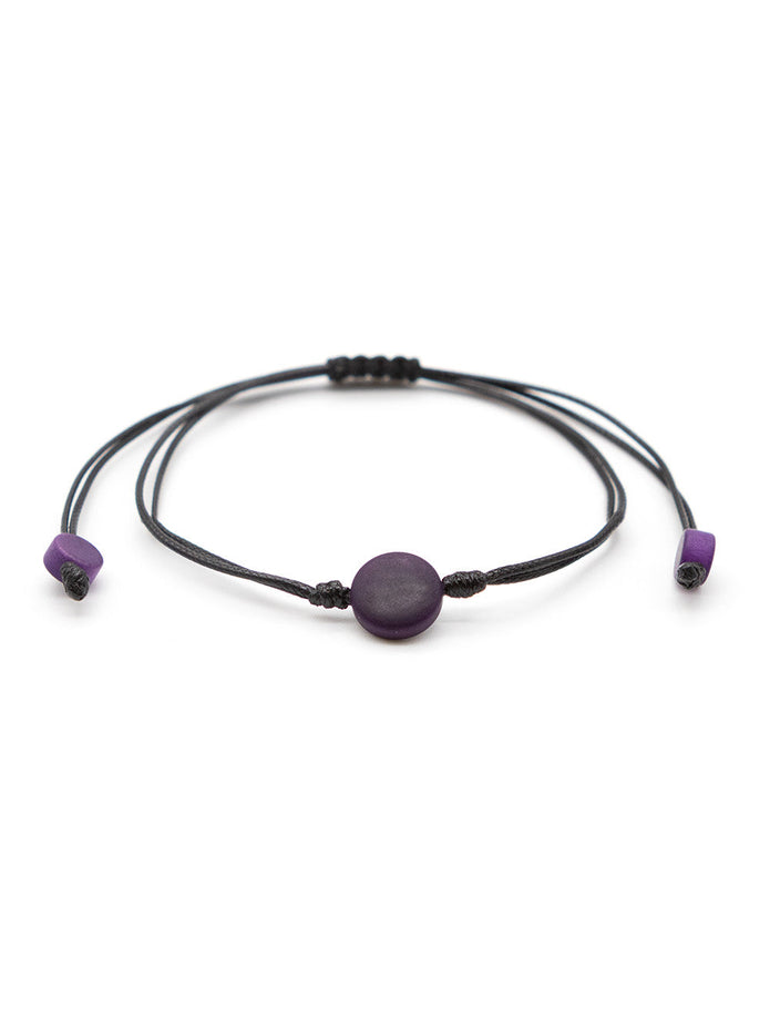 Armband Topu Dunkellila - La Tagua Nuss
