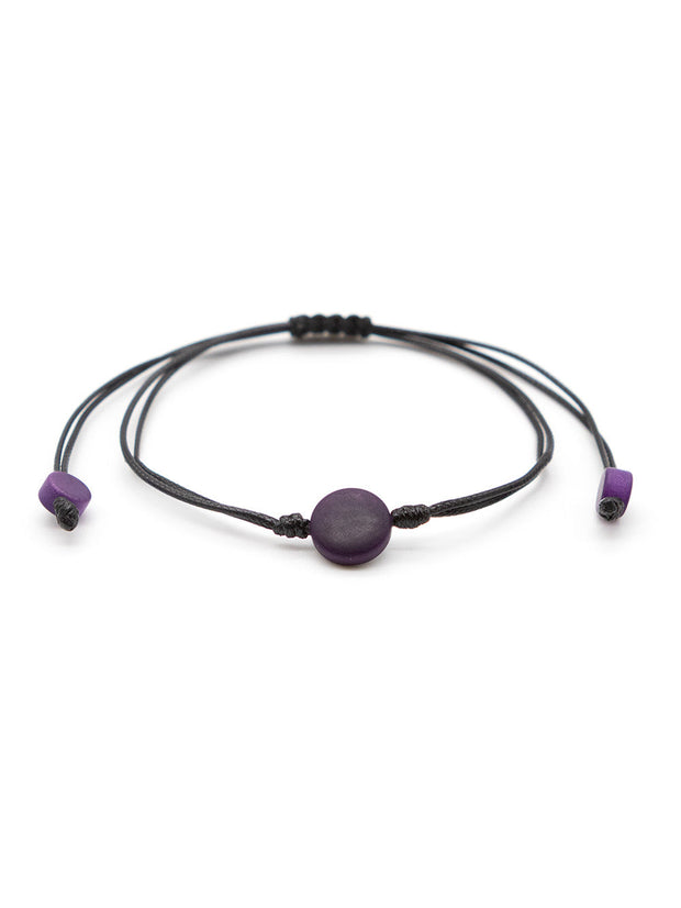 Armband Topu Dunkellila - La Tagua Nuss