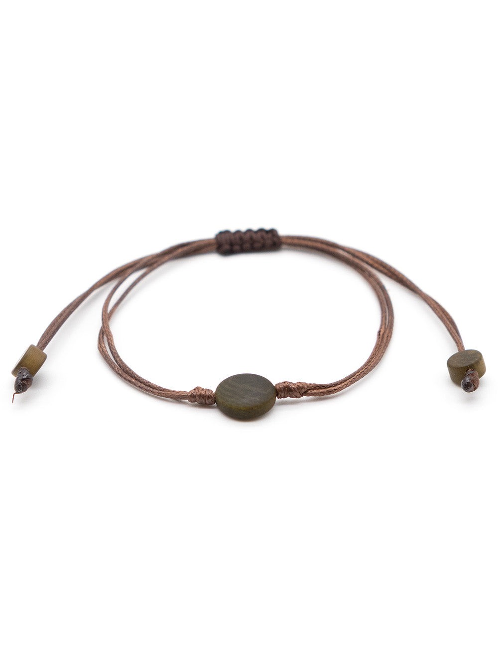 Armband Topu Dunkelgrün - La Tagua Nuss