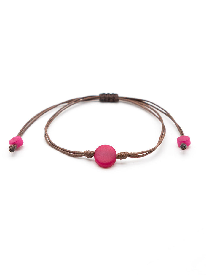 Armband Topu Fuchsiarot - La Tagua Nuss