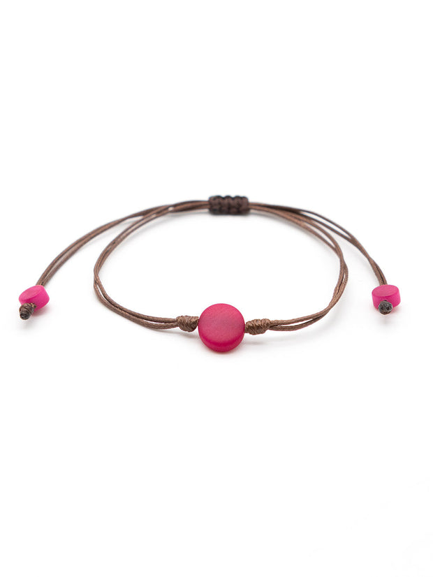 Armband Topu Fuchsiarot - La Tagua Nuss