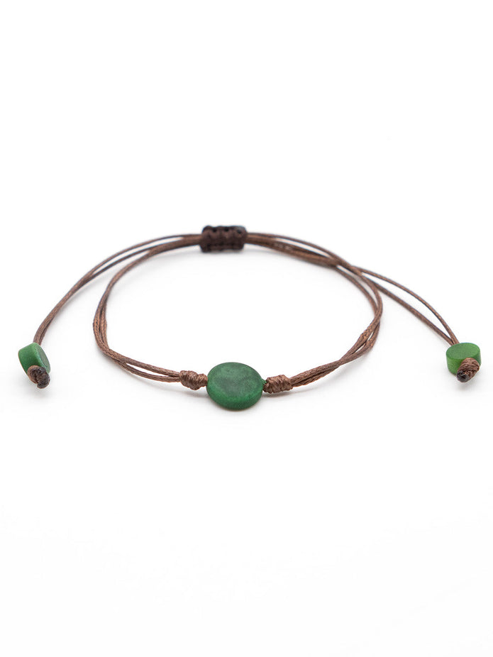 Armband Topu Smaragd - La Tagua Nuss