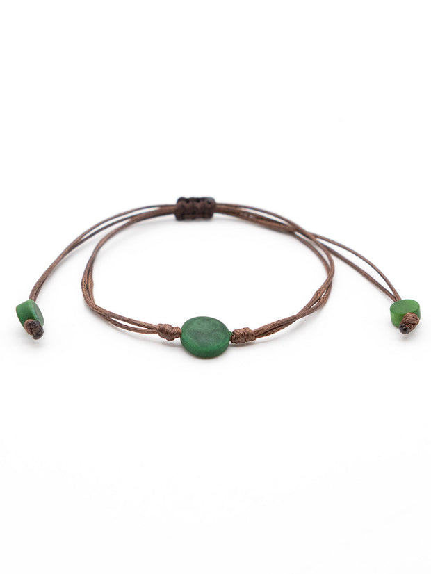 Armband Topu Smaragd - La Tagua Nuss