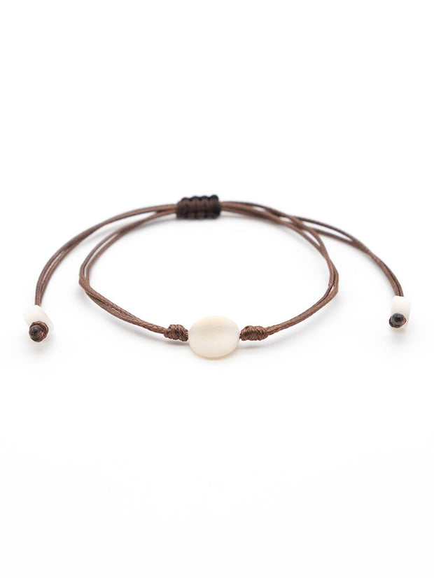 Armband Topu Weiss - La Tagua Nuss