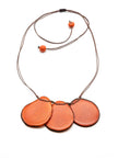 Halskette Celi Orange - La Tagua Nuss