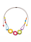 Halskette Agustina Bunt - La Tagua Nuss