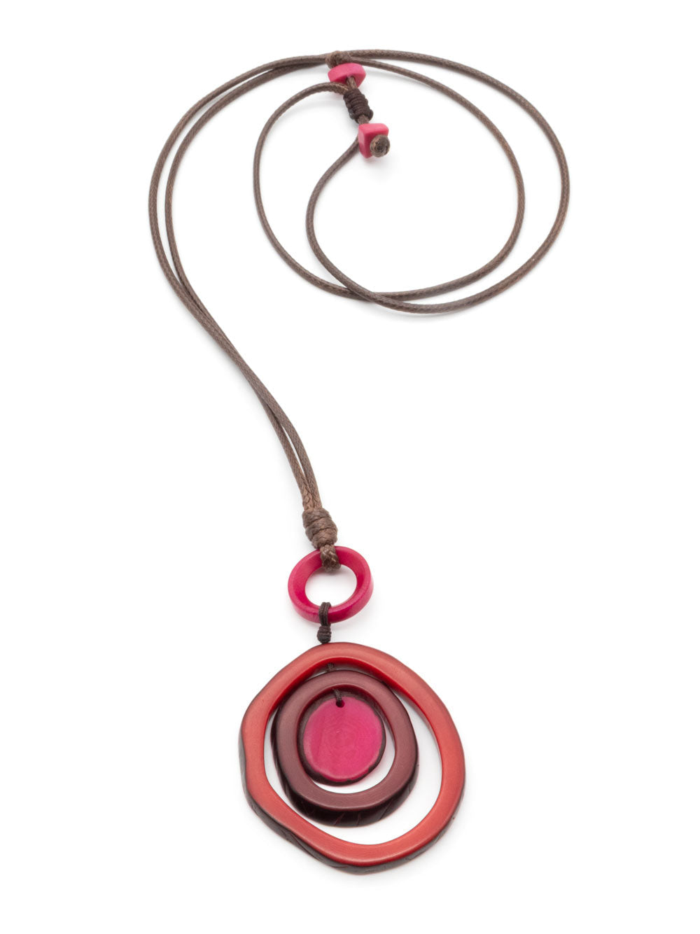 Halskette Ana Rot - La Tagua Nuss