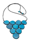 Halskette Claudia Blau - La Tagua Nuss