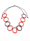 Halskette Doni Rot - La Tagua Nuss