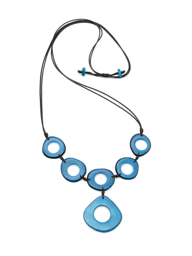 Halskette Lucia Blau - La Tagua Nuss