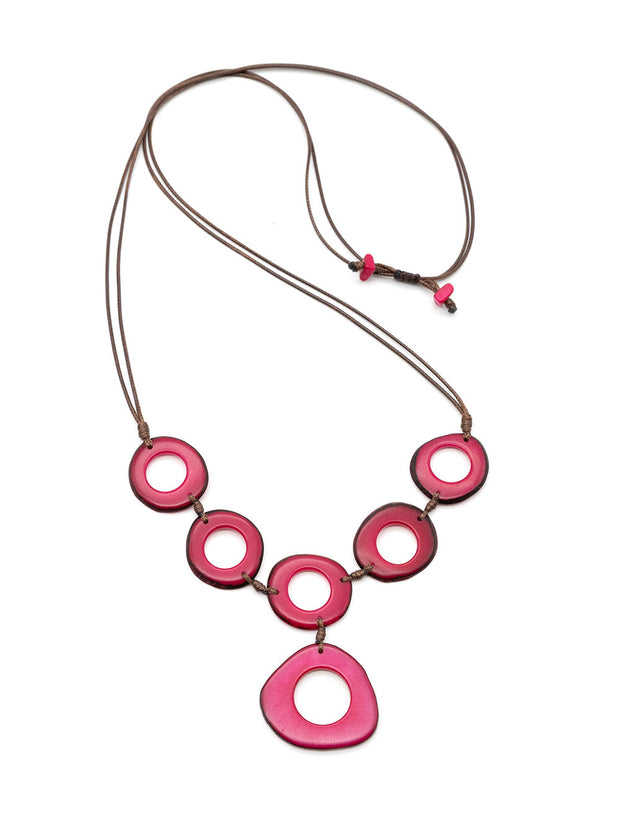 Halskette Lucia Fuchsia - La Tagua Nuss