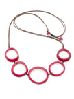 Halskette Samy Fuchsia - La Tagua Nuss